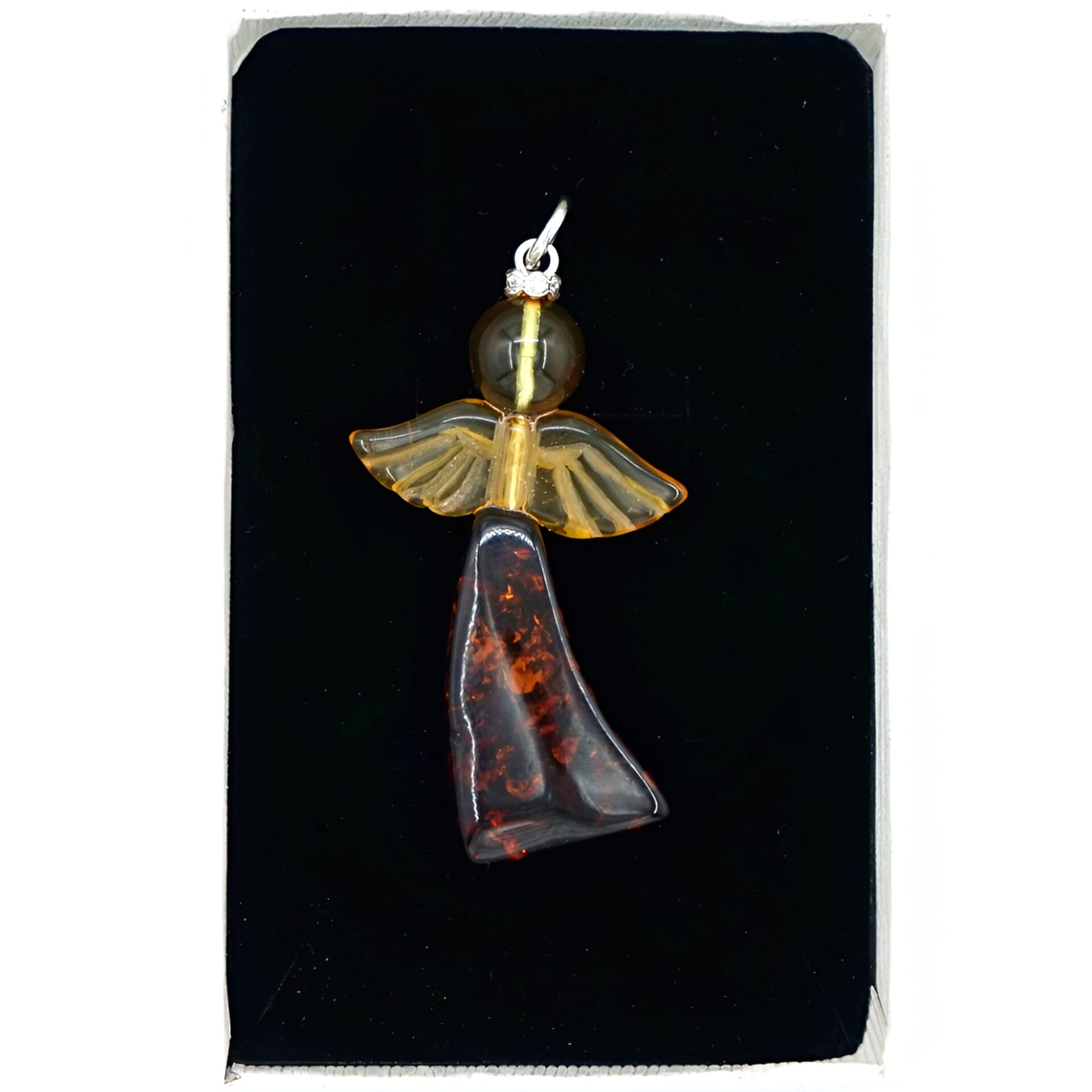 Gintarinis pakabukas Angelas