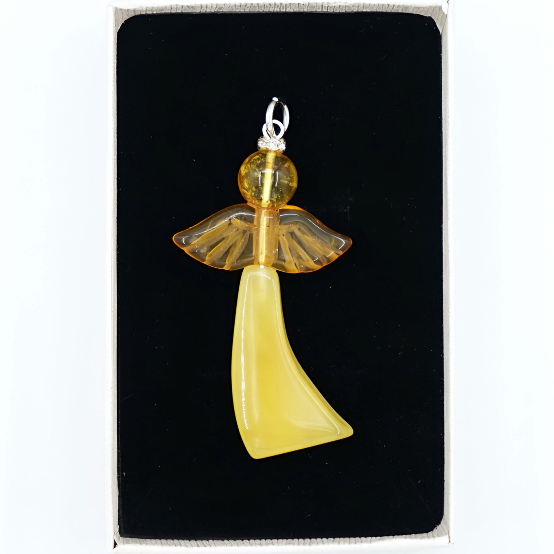 Gintarinis pakabukas Angelas