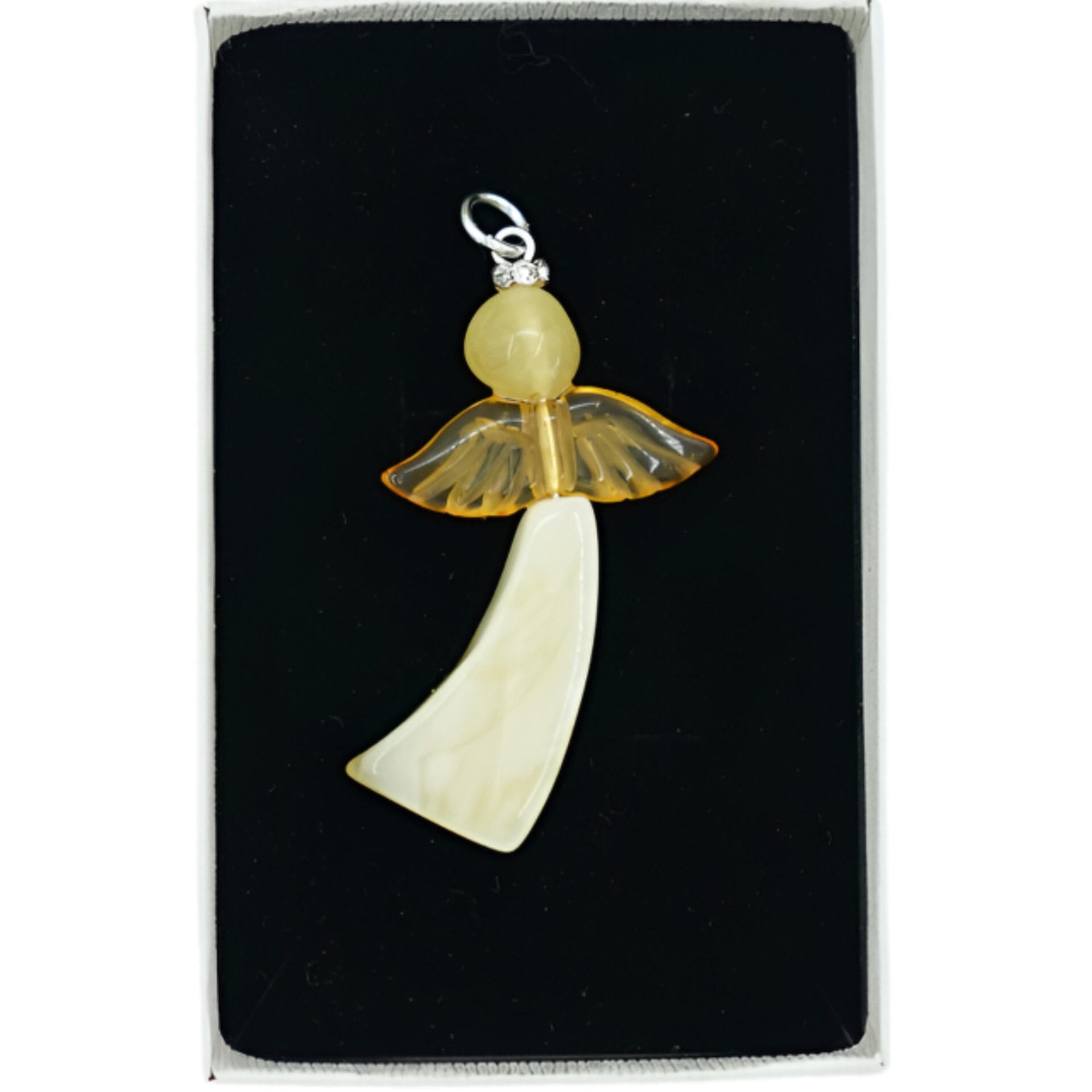 Gintarinis pakabukas Angelas