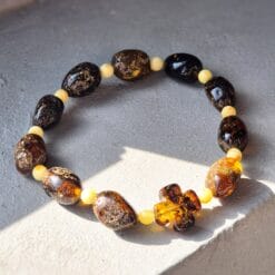 Gintarinis rožinis-apyrankė