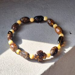 Gintarinis rožinis-apyrankė-9