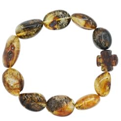 Gintarinis rožinis-apyrankė